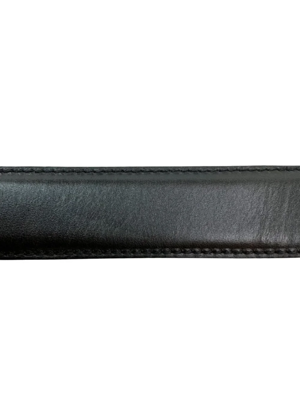 Lands End Western Leather 506 Belt Gold Buckle Mens 36 Black